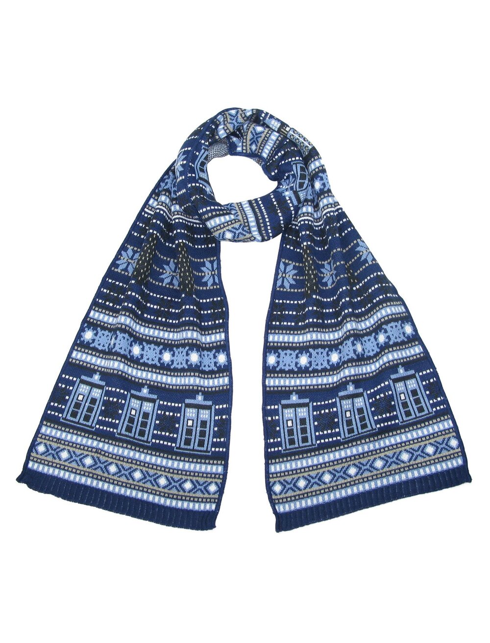 1279 TARDIS and Daleks Christmas Scarf - Official Scarf by LOVARZI